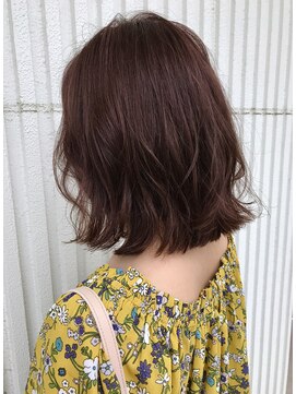 ヘアーデザイン シュシュ(hair design Chou Chou by Yone) ☆chouchou☆切りっぱなしボブ×ツヤ感チェリーレッド