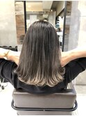 韓国風バレイヤージュ　グレージュ　ヨシンモリ　タンバルモリ
