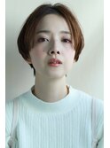 スタイリング簡単☆センターパートショート