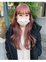 アルティナ(artina)&nbsp;ショコラピンク_暖色系カラー_シースルー前髪_カシスブラウン1