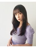20代30代40代 大人可愛い前髪パッツン韓国ヘア
