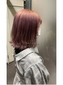 韓国風ヘアアレンジが映えるピンクカラー♪