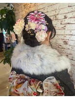 エミュ 天文館店(eMu) 【成人式アレンジ】編み込みシニヨン