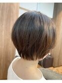 大人可愛いイメチェンモードヘアダークアッシュチェリーブラウン