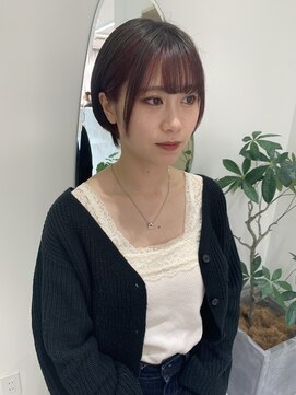 ジーナ 福岡天神(Zina) インナーカラー × チェリーレッド