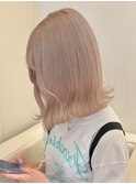4267グレーベージュミルクティーアッシュ艶髪ハイトーンカラー