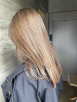 ソルトウォーター(SALT WATER) レイヤーカット/ベージュ/韓国ヘアー/ハイライト/恵比寿/