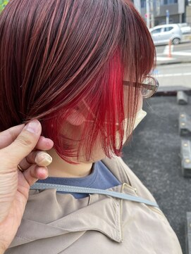 ブッディ(BDY) インナーレッド☆ショートボブ