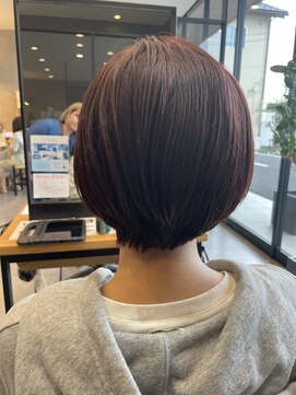 アチーブリス(achieve Liss) ショートボブ襟足スッキリ大人キレイ赤味ブラウン20代30代