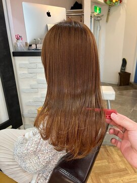 ビー オン ディー ヘア 池袋(BonD hair) 明るめオレンジブラウン♪【池袋/髪質改善/ハイライト】