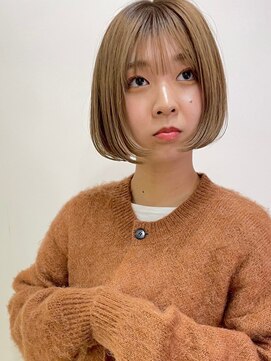 ニカ(nica。) 丸みボブ/ハニーブラウン