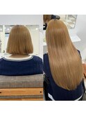 パッつりボブから長さだし ★ mao_219