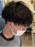 メンズ波巻きスパイラルパーマシャドウパーマツイストパーマ緩め