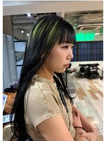 ラべリー 池袋(LOVELEY)&nbsp;デザインカラー　ブラック×ライムグリーン【池袋】