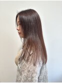 ローズブラウン×ハイライトカラー×大人ロング20代30代40代50代
