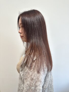 ヘアースタジオ ゼン カロン(Hair studio Zen kalon) ローズブラウン×ハイライトカラー×大人ロング20代30代40代50代