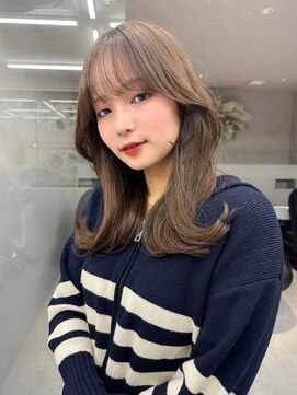 ロンドミラー 博多店(Lond Mirror) 大人ガーリーダークアッシュ20代30代40代ミディアムレイヤー