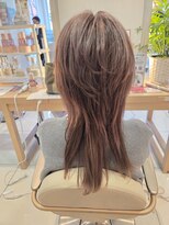 ミーサ(MYSA)&nbsp;白髪ぼかしハイライト×ピンクブラウンカラー