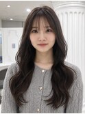 韓国レイヤー/韓国ヘア/シースルーバング/顔周りレイヤー