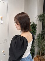 フォト 新宿三丁目(foto) 地毛風縮毛矯正韓国風顔まわりレイヤー小顔ボブ切りっぱなしボブ