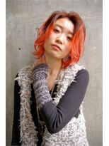 ビヨンドイー(beyond E)&nbsp;外ハネ☆ウルフ★グラデーションカラー☆オレンジ