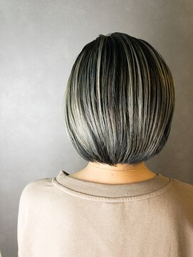 ヘアサロンエム 渋谷店(HAIR SALON M) デザインカラー/厚めバング/ローライト/スリークボブ