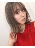 切りっぱなしボブのハイライト【Grape vine 新小岩】
