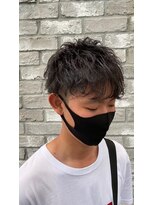 アミィヘアー(Ami Hair)&nbsp;マッシュカット×シルバーブラウン×エモパーマ