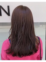 セミロング × ピンクブラウン  Hair Design Collet Ginza