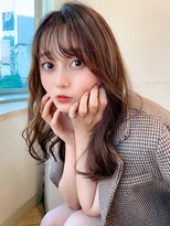 アフロート ディル(AFLOAT D'L)&nbsp;大人かわいい♪小顔カットオリーブカラーセミウェットウェーブ