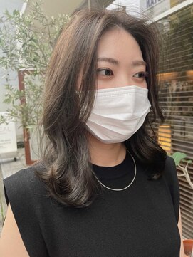 バルス(BLS) くびれミディアム×暗髪マットグレージュ【藤枝/髪質改善】