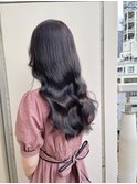 黒髪　艶髪　ロング　髪質改善トリートメント　モカカラー