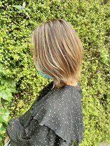 シェル 国分寺(shell)&nbsp;グレージュカラー/ボブウルフ/黒髪/ココアベージュ