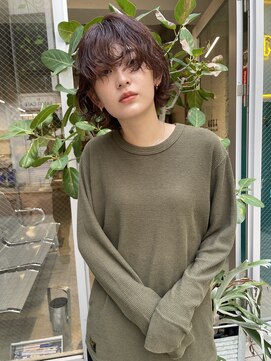 ノラキチジョウジ(NORA KICHIJOJI) ウルフボブロングレイヤー耳かけフェイスレイヤーレイヤーボブ