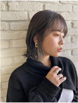 プアメリア 名古屋(Puamelia) トリートメント ブリーチなしダブルカラー 前髪縮毛矯正