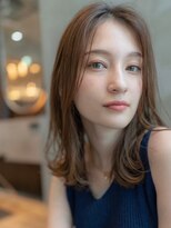 イオ 本厚木(io) 20代30代大人かわいいベージュカラー前髪レイヤーカットくびれ