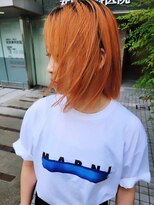 シーエスメイドバイシャチュー 京都店(CS made by SHACHU)&nbsp;ビビットオレンジ×ボブ