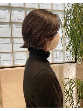 ナインスフロア(9NINTH FLOOR) ニュアンスボブ外ハネボブ/伸ばしかけショート/流し前髪センター