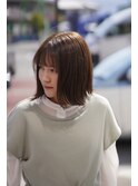 ミディアムレイヤーボブ