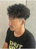 メンズナチュラルショートスパイラルパーマ質感重視パーマ