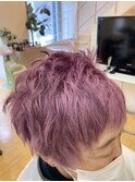 ベリーショート　ハイトーングレイカラー