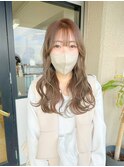 イルミナカラー/マロンベージュ/セミロングレイヤー