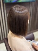縮毛矯正/リタッチカラー/サラサラショート
