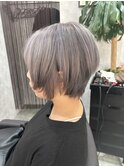レイヤーショート×グレー