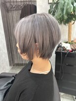 シールドヘアー 沖縄 新都心(C'LD Hair)&nbsp;レイヤーショート×グレー
