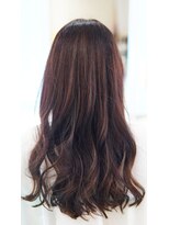 ネス(NESS) オレンジブラウンのハイライトなロングスタイル