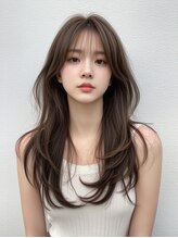 コア 梅田(Core) 髪質改善 艶髪 暗めカラー韓国風 前髪カット 小顔 梅田