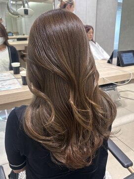 アッシュ 高幡不動店(Ash) 韓国ヘア髪質改善ブリーチなしダブルカラーアッシュベージュ