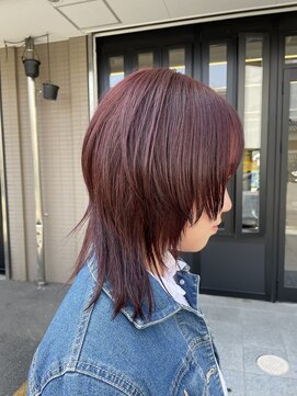 サニーズ(SUNNY'S by CONKS) ブリーチ無しダブルカラー/ボルドー/ワインレッド