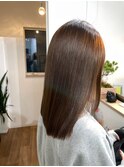 桑名レイヤーカットブリーチなしダブルカラーベージュカラー韓国